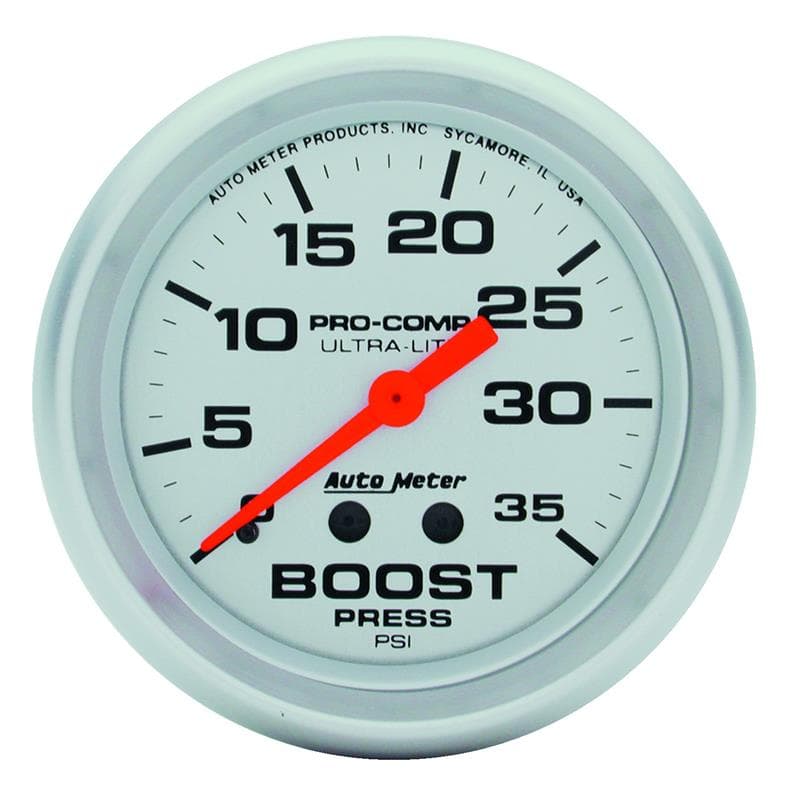 AutoMeter Mechanical Boost Gauge Ultra-Lite 1/8" NPT Pressure Connection - Image 2
