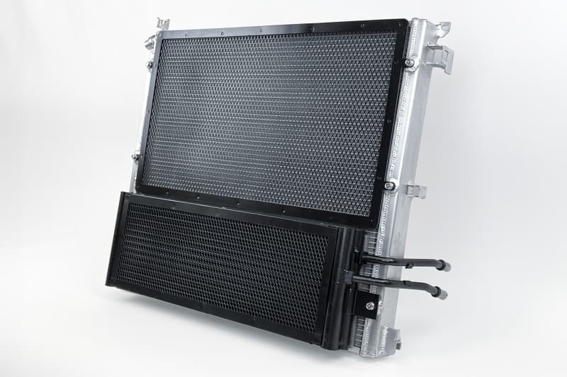 CSF Transmission Oil Cooler with Rock Guard for Front Mount Protection