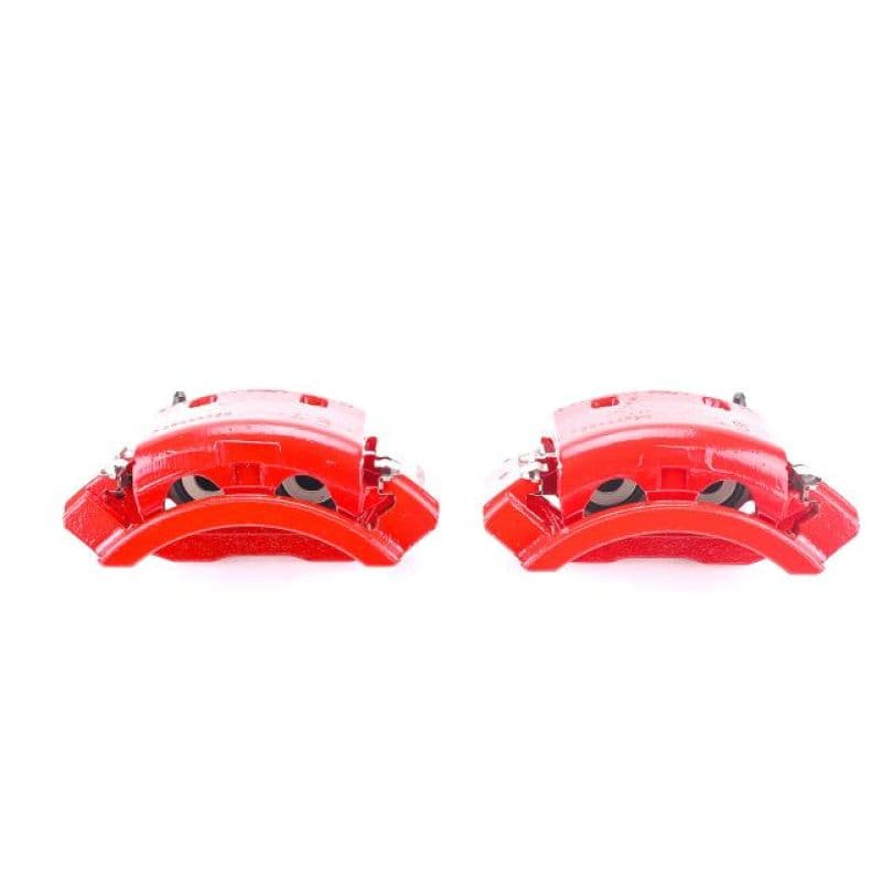 PowerStop Brake Calipers Powder Coated Red Pair Durable High-Temp Finish