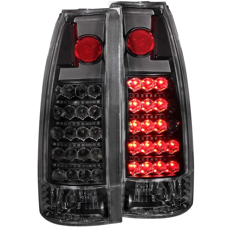 ANZO LED Taillight Assembly Pair Clear Lens Black Housing - Image 2