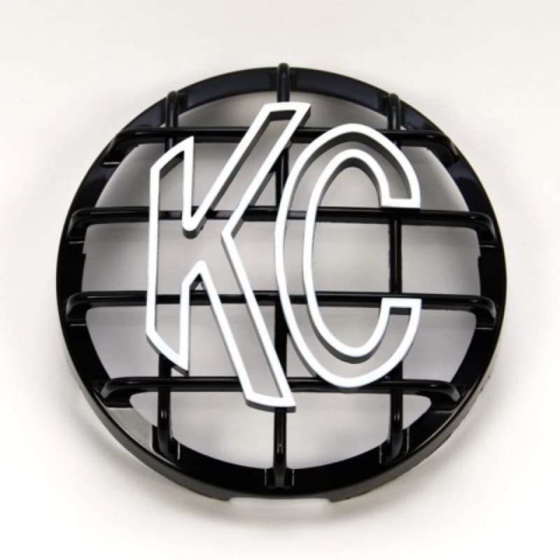 KC HiLiTES Stone Guard for 6in. Lights ABS Plastic Black with White Logo