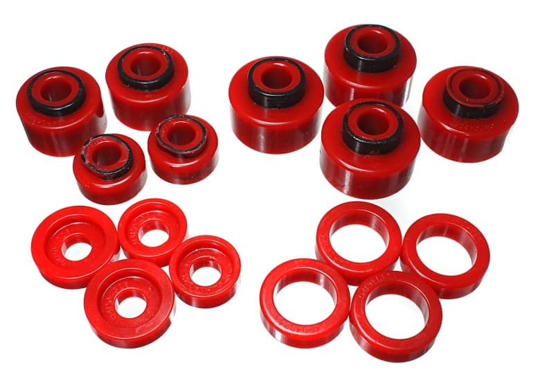 Energy Suspension Body Mounts Hyper-Flex Polyurethane Replacement Red
