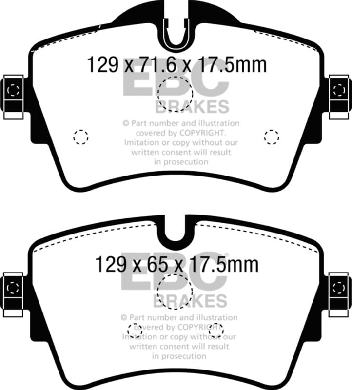 EBC Greenstuff Brake Pad Set for Premium Street Driving High Initial Effect - Image 4