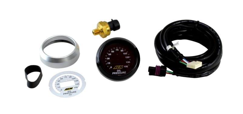 AEM Digital Oil Pressure Gauge with 0-5V Analog Output for Tuned Engines