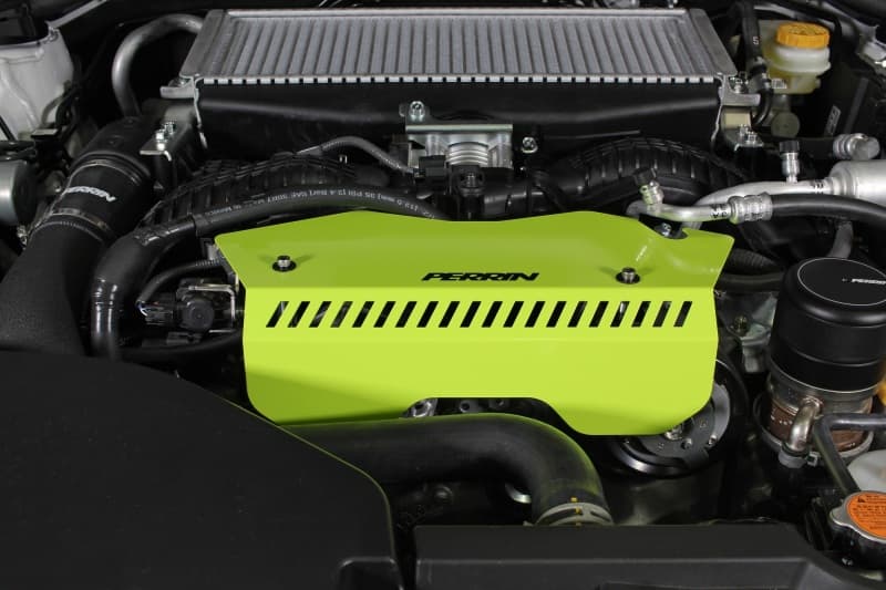 Perrin Performance Pulley Cover for 22-25 Subaru WRX Neon Yellow Tall - Image 5