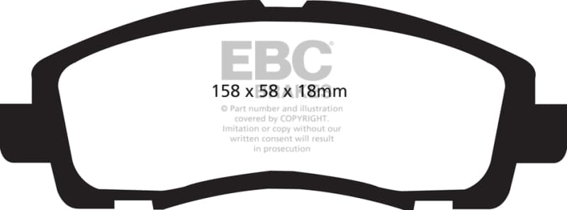 EBC Redstuff Brake Pad Set for Chevy C6 Low Dust Synthetic Fiber Ceramic