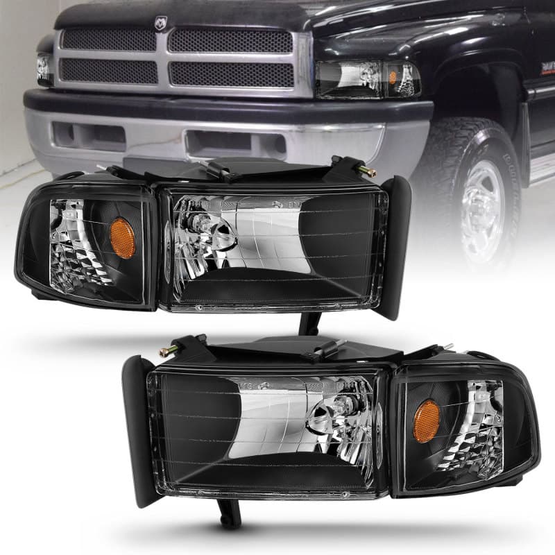 ANZO Crystal Headlights for Chevy C6 Clear Lens Replacement
