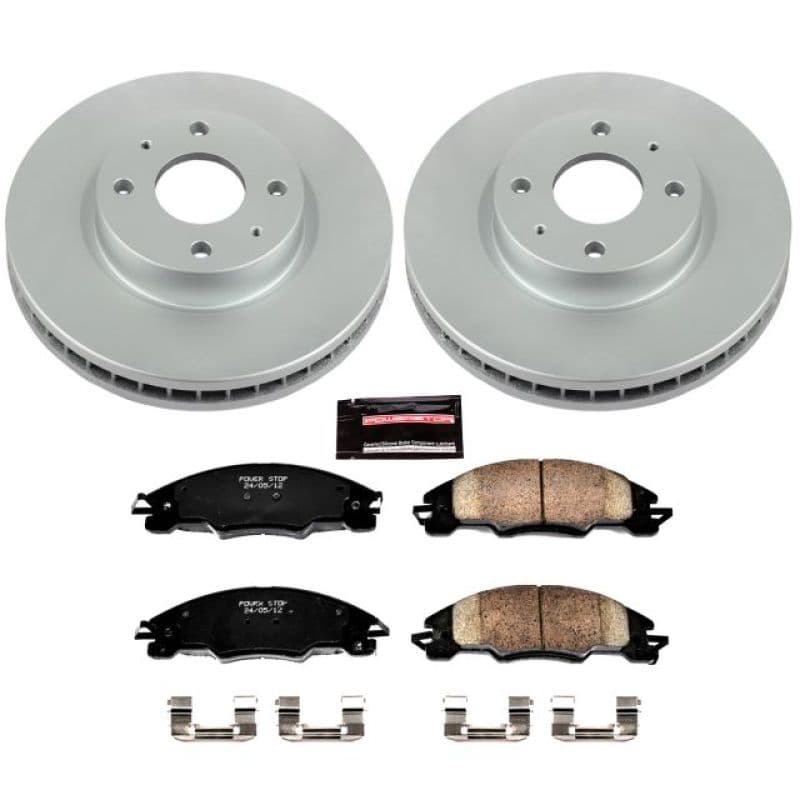 PowerStop Z17 Evolution Coated Rotor Brake Kit for Daily Vehicles with Low-Du...