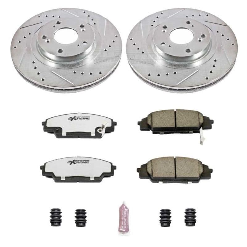 PowerStop Z26 Street Warrior Brake Kit for Muscle Cars Drilled Slotted Rotors