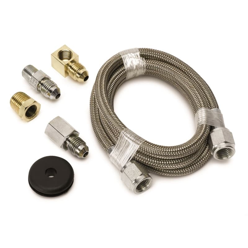 AutoMeter Braided Stainless Steel Fuel Line Kit for Pressure Gauges -4AN Fitt... - Image 2