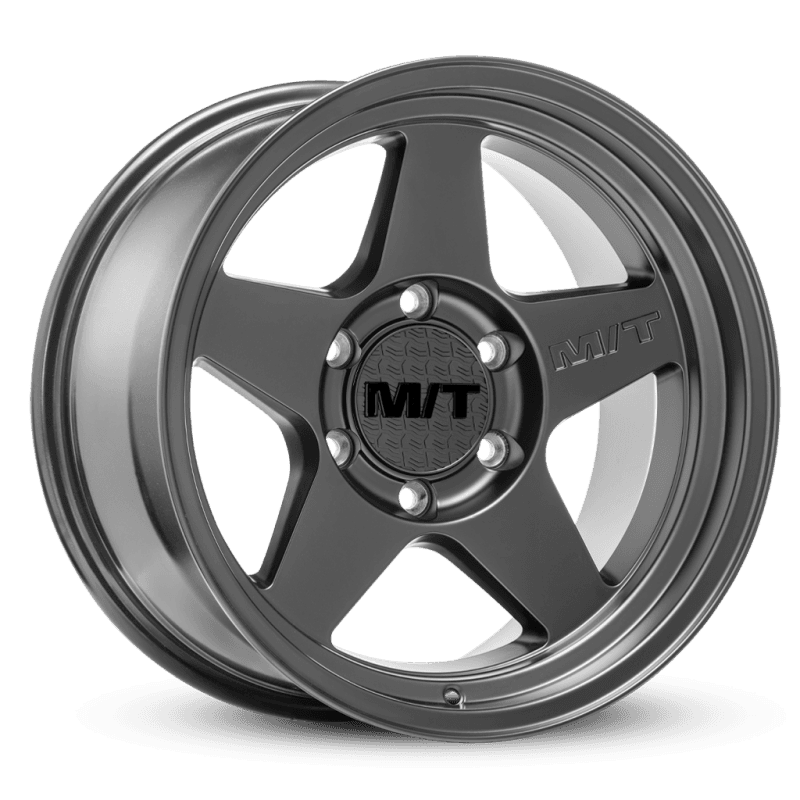 Mickey Thompson Open 5 Wheels for Trucks SUVs 5-Spoke 2-Step Lip Satin Black