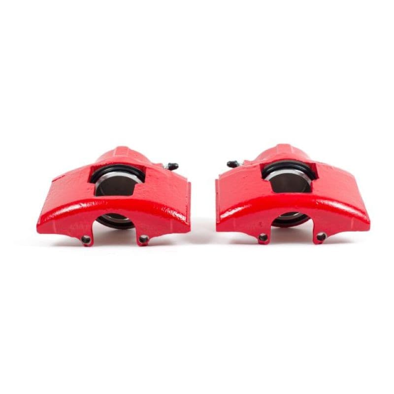 PowerStop Brake Calipers Pair Powder Coated Red High-Temp Durable Coating