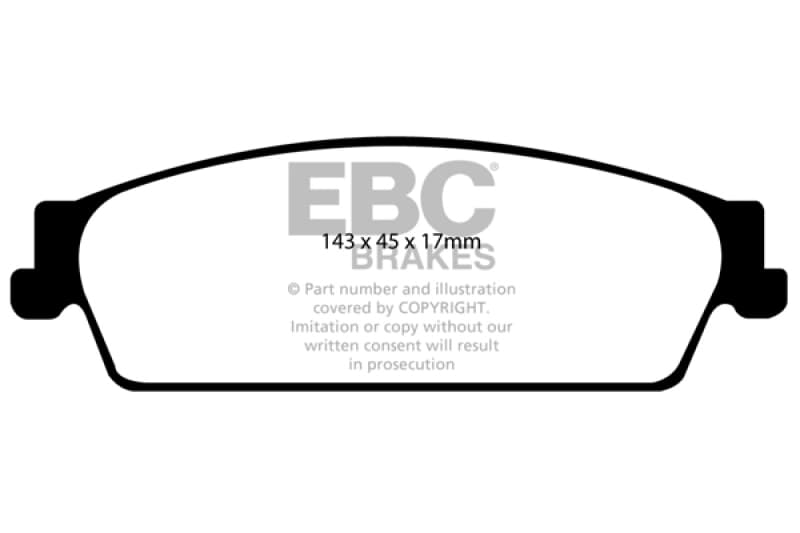 EBC Extra Duty Brake Pad Set for Heavy Duty Use High Friction ECO Technology
