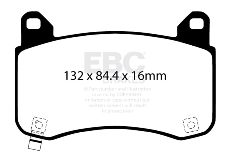 EBC Yellowstuff Brake Pad Set for Street and Track Driving High Performance
