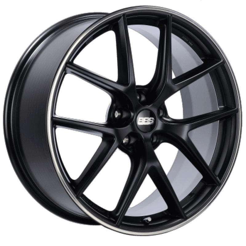 BBS CI-R 19x9 5x112 ET42 Satin Black Polished Rim Protector Wheel