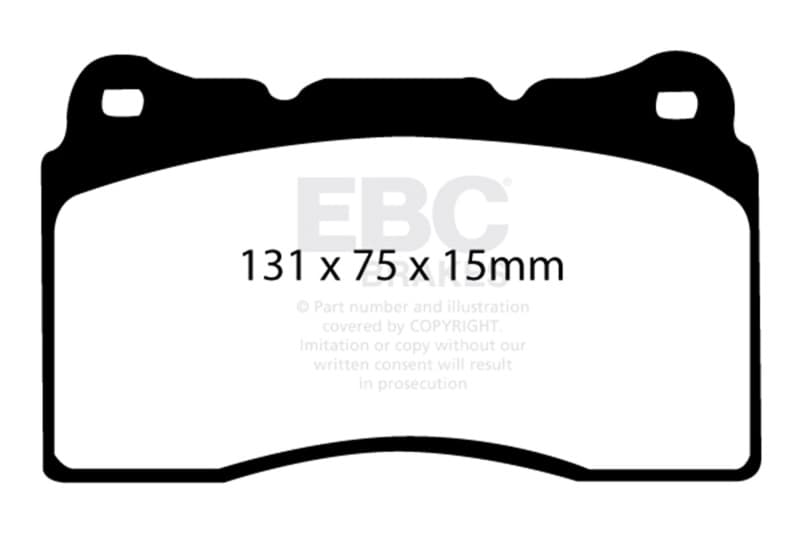 EBC Greenstuff Brake Pad Set for Premium Street Driving High Temp 600°C - Image 2