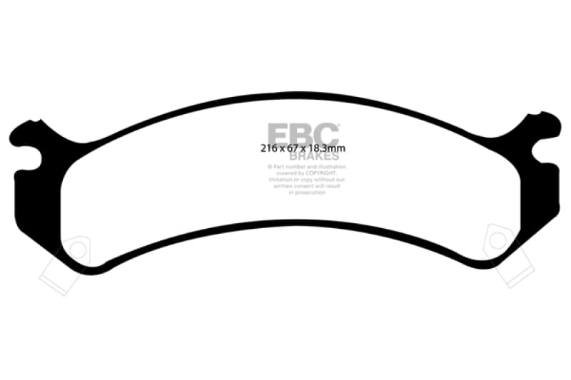 EBC Yellowstuff Brake Pad Set for Street and Track Driving High Performance