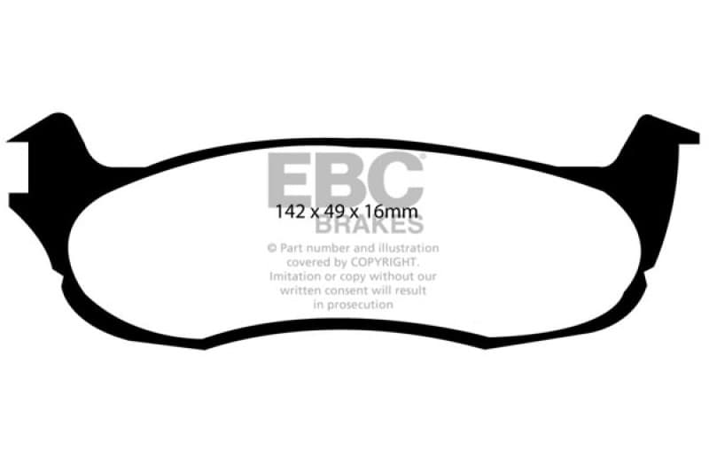 EBC Yellowstuff Brake Pad Set for Street and Track Driving High Performance