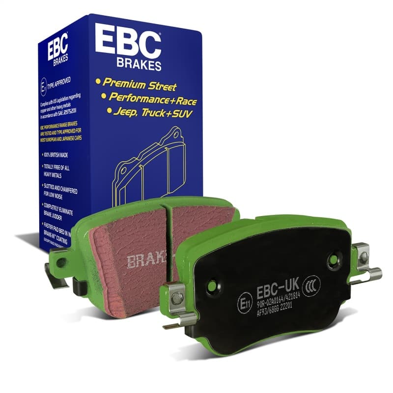 EBC Greenstuff Brake Pad Set for Street Driving High Initial Effect 600°C