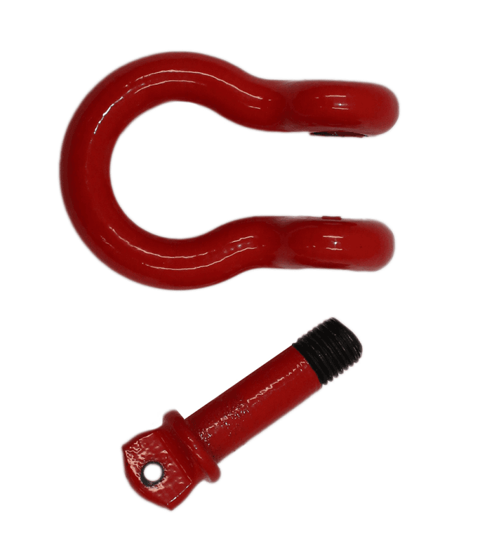 Fishbone Offroad D-Ring Pair 7/8" Pin 4.75-Ton Red Powder Coated - Image 4