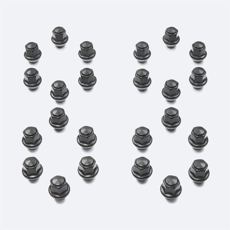 Ford Racing Wheel Lug Nut Kit for Ford F-150 24 Black Chrome Nuts