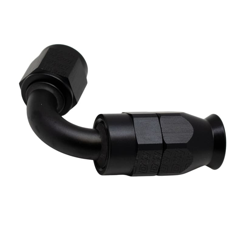 DeatschWerks 6 AN Female Flare Swivel Hose End 120-Degree PTFE Matte Black
