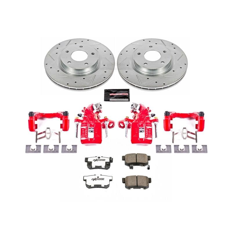 PowerStop Z26 Street Kit for Muscle Cars Drilled & Slotted Rotors Carbon-Fibe...