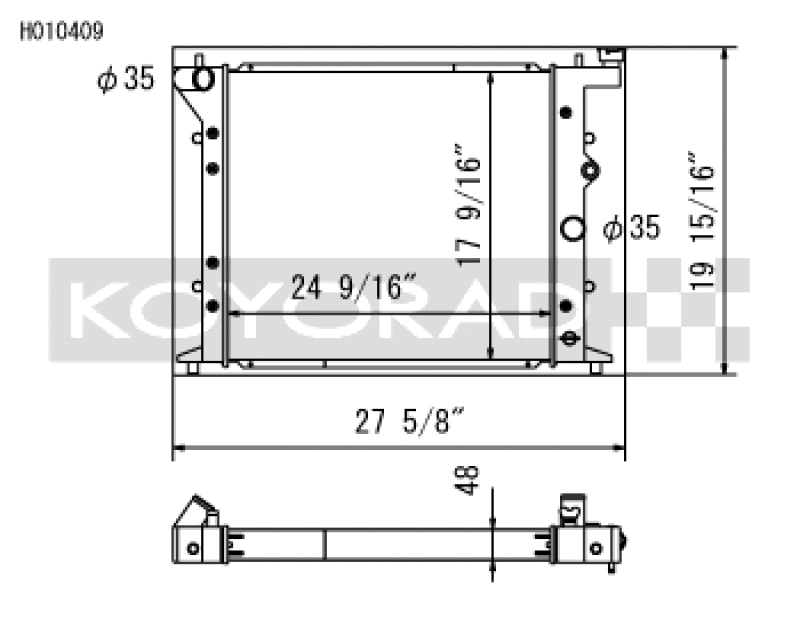 Koyo Radiator for Toyota Chaser/Mark II/Cresta JZX90 2.5L Turbo (M/T)