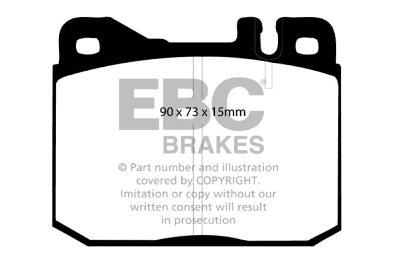 EBC Redstuff Brake Pad Set for Chevy C6 Synthetic Fiber Low Dust