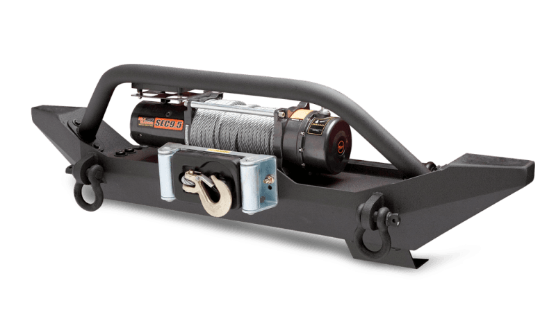 Body Armor 4x4 Front Winch Bumper 3/16" Steel with Skid Plate and Light Tabs - Image 2