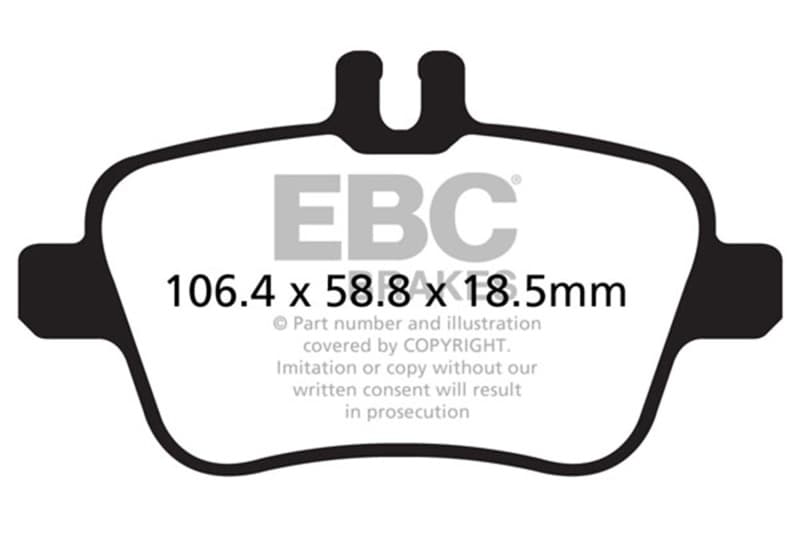 EBC Greenstuff Brake Pad Set for Street Driving High Initial Effect 600°C - Image 2