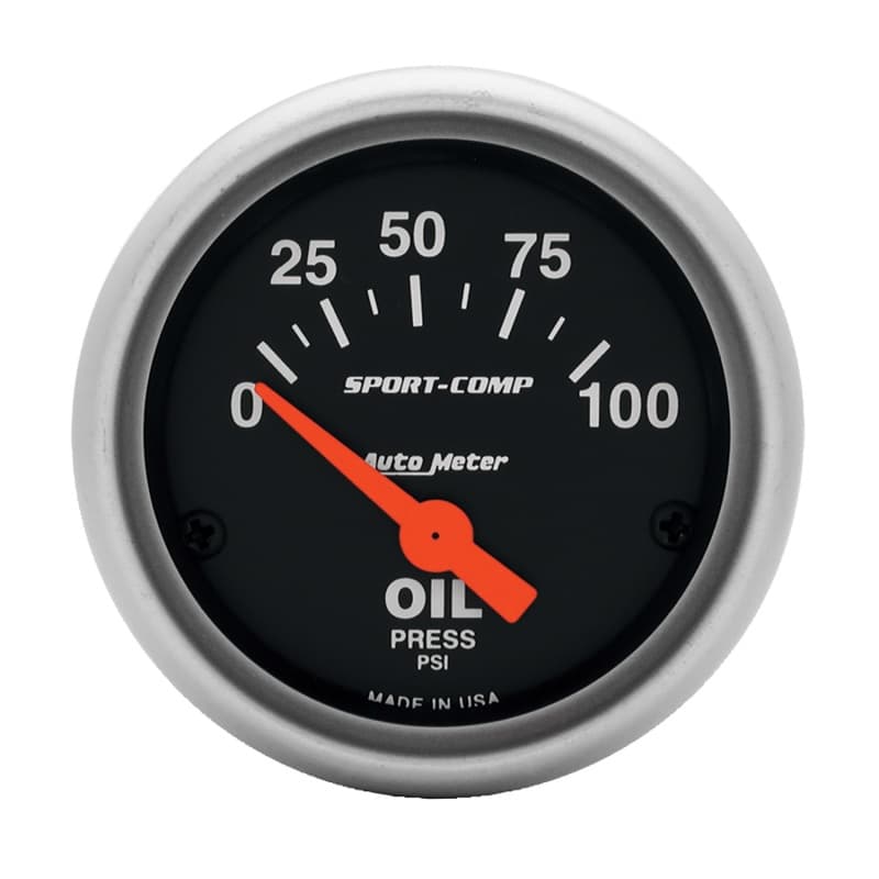 AutoMeter Sport-Comp Oil Pressure Gauge with Air Core Meter Movement - Image 2