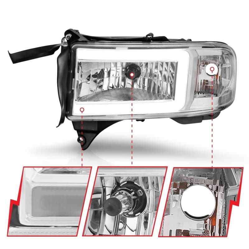 ANZO Crystal LED Headlights for Chevy C6 Clear Lens Replacement - Image 4