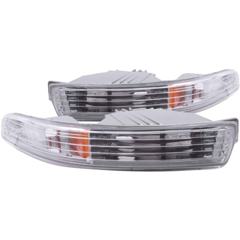 ANZO Euro Parking Lights for Chevy C6 Clear Lens Chrome Housing Pair - Image 2