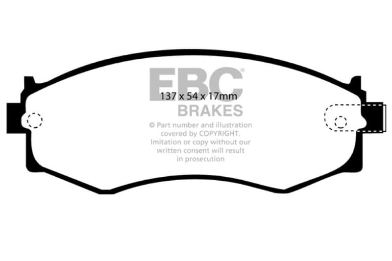 EBC Redstuff Brake Pad Set for Chevy C6 Synthetic Fiber Low Dust