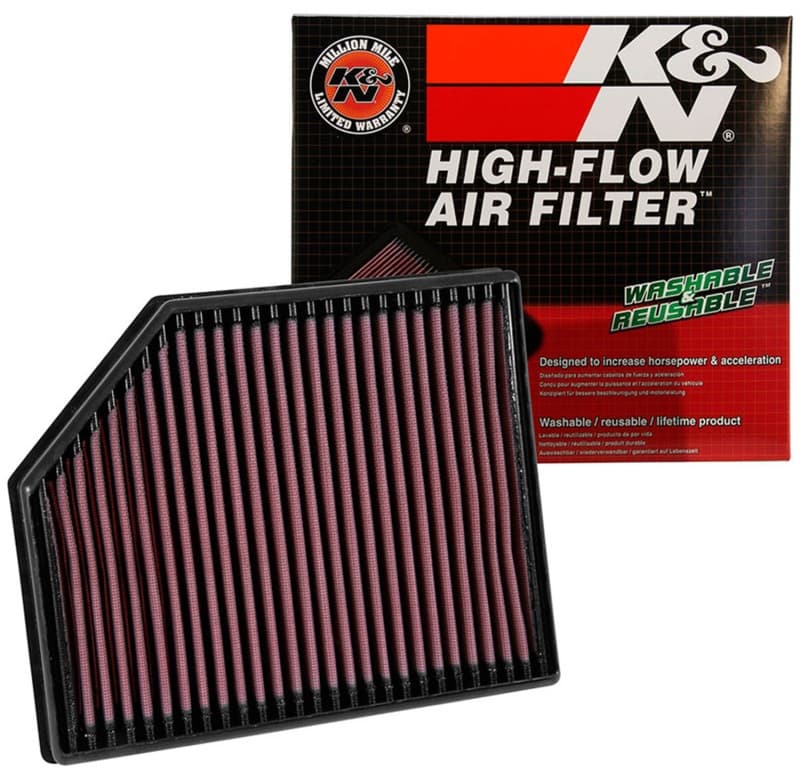 K&N Engineering Drop-In Air Filter Washable Reusable High-Flow 33-3065 - Image 4