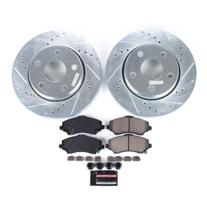 PowerStop Z23 Evolution Sport Brake Kit for Daily Driver with Carbon-Fiber Ce...