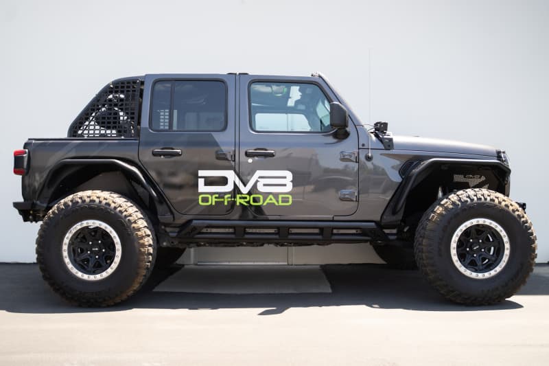 DV8 Offroad Rock Sliders for Jeep Wrangler FS-15 Series 4mm Tubing Frame Mount