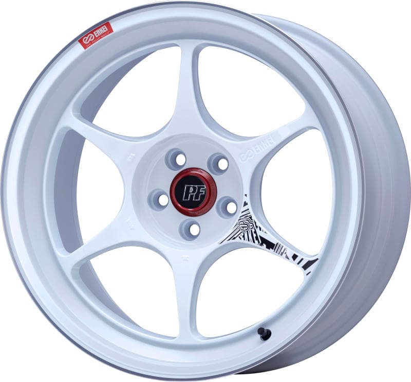 Enkei PF06 18x9.5 5x114.3 27mm Offset White Machined Wheel