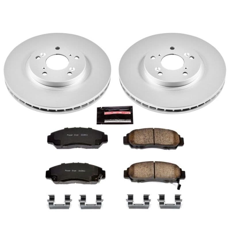 PowerStop Z17 Evolution Coated Rotor Brake Kit for Daily Vehicles with Low-Du...