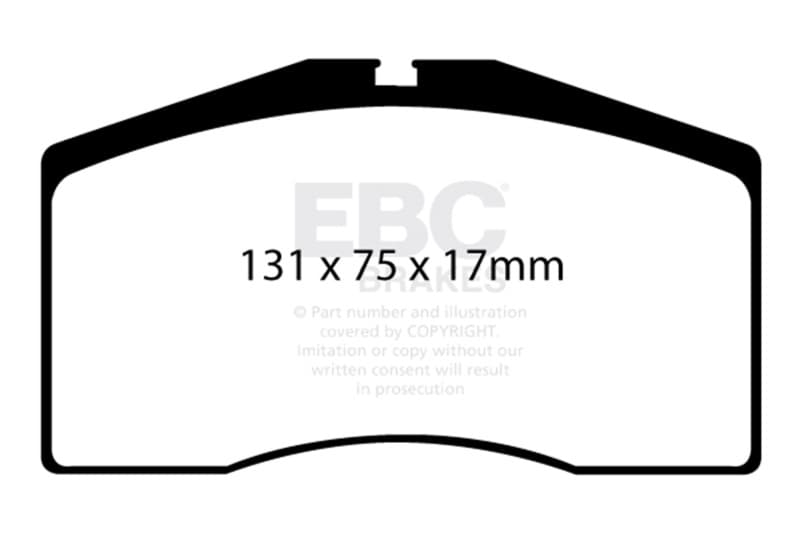 EBC Redstuff Brake Pad Set for Chevy C6 Synthetic Fiber Low Dust - Image 2