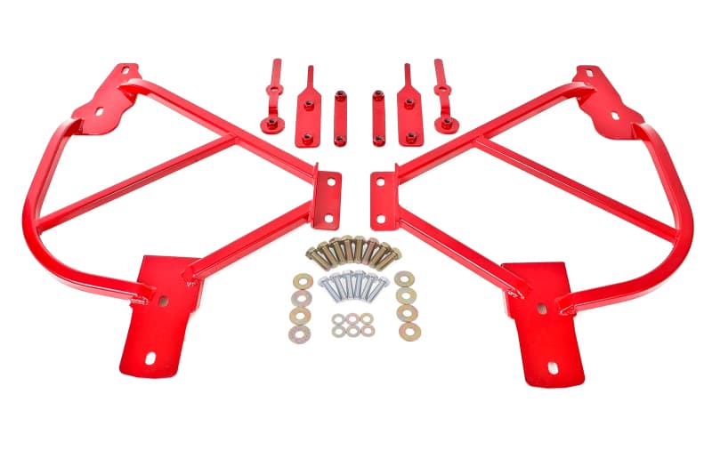 BMR Suspension Subframe Connectors for 10-15 5th Gen Camaro Bolt-On Red
