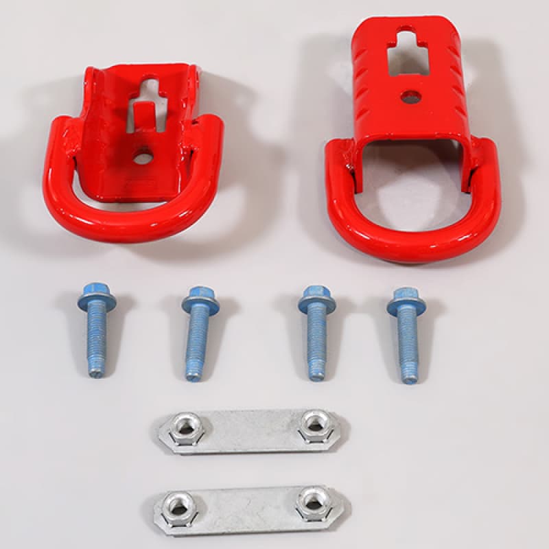 Ford Racing Tow Hook Kit for 2017-2021 Super Duty Steel Powder Coated Red - Image 3