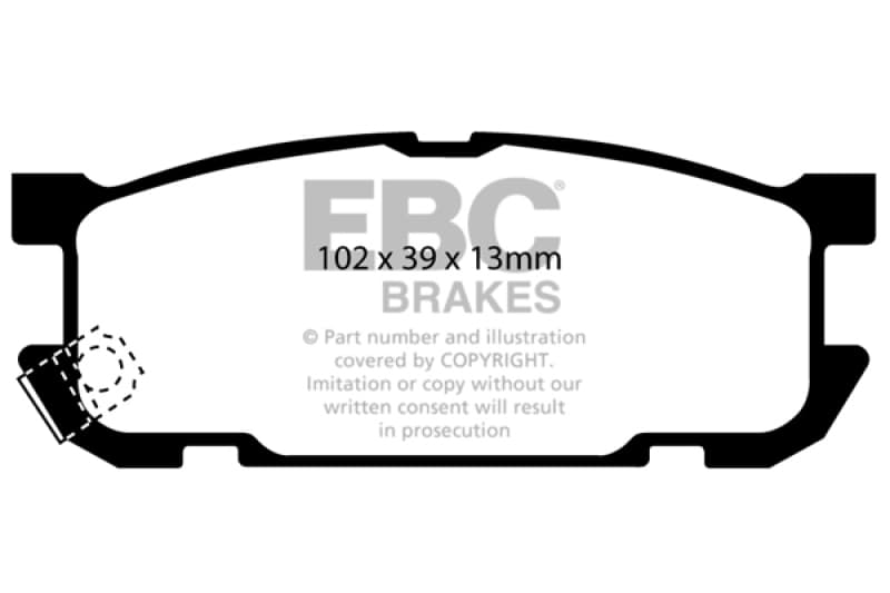 EBC Yellowstuff Brake Pad Set for Street and Track Driving High Performance