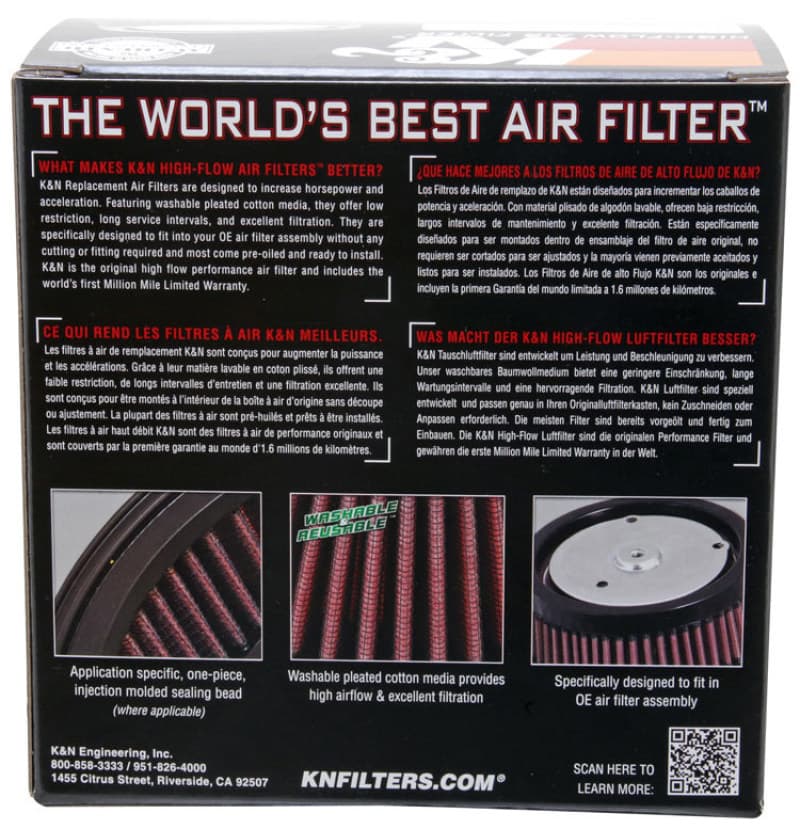 K&N Engineering Drop-In High-Flow Washable Air Filter E-3200 - Image 5