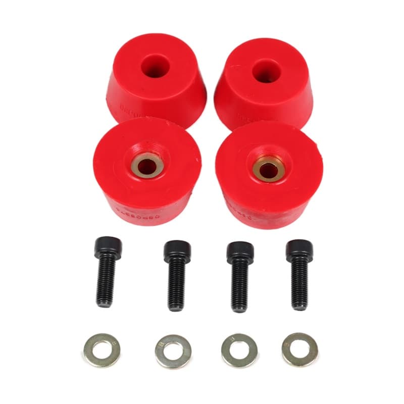 Energy Suspension Bump Stops for Control Arms Red Hyper-Flex Polyurethane - Image 2