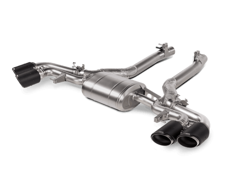 Akrapovic Slip-On Line for BMW X5M F95/X6M F96 Titanium w/ Carbon Fiber Tips