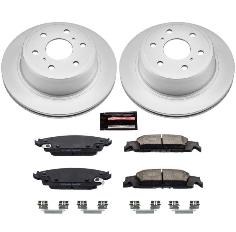 PowerStop Z17 Evolution Coated Brake Kit for Daily Vehicles with Low-Dust Pads