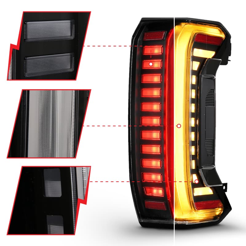 ANZO LED Tail Lights for 22-24 Toyota Tundra Z-Series Full LED Pair - Image 4
