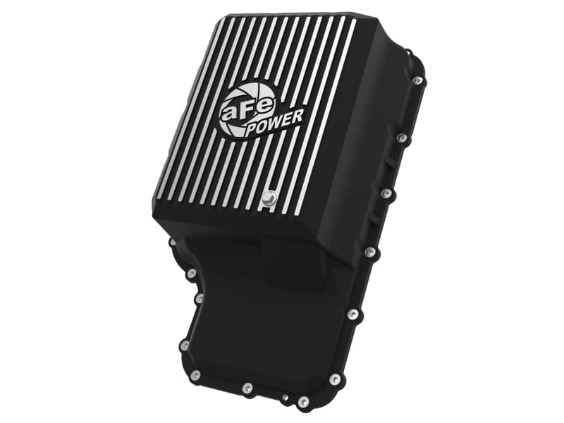aFe Transmission Pan for Chevy C6 Increased Capacity with Cooling Fins & Magn...